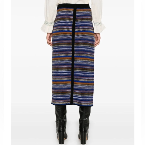 ba&sh Midi Skirt XoXo Color Flame Blue Size Medium // Waist 28" // Length 33" - Picture 8 of 11